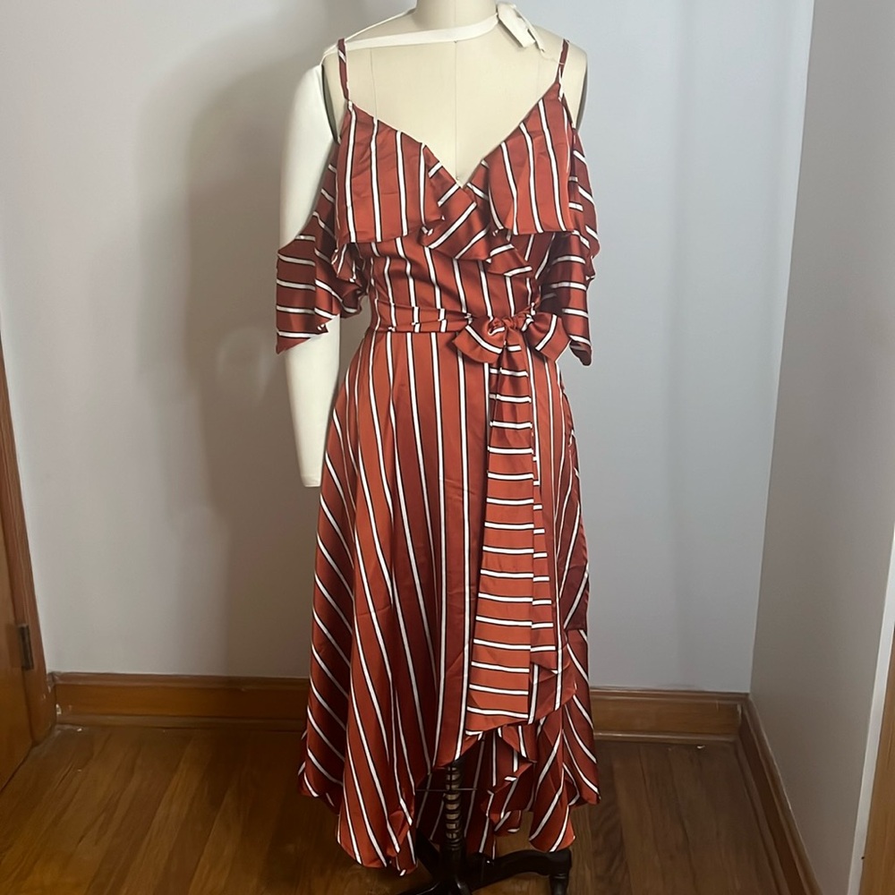Striped Wrap Dress